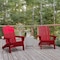 Flash Furniture Red Adirondack Patio Chairs with Cupholder, 2PK 2-LE-HMP-1044-10-RD-GG - alternate 1